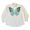 'Blue Sasakia' Butterfly Printed Shirt