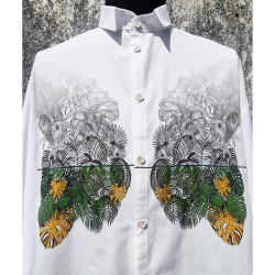 copy of 'Blue Floral Sasakia' Botanical Butterfly Print Shirt