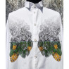 copy of 'Blue Floral Sasakia' Botanical Butterfly Print Shirt