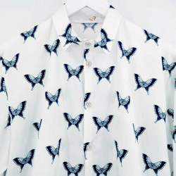 'Repeat Sasakia' All Over Butterfly Printed Shirt